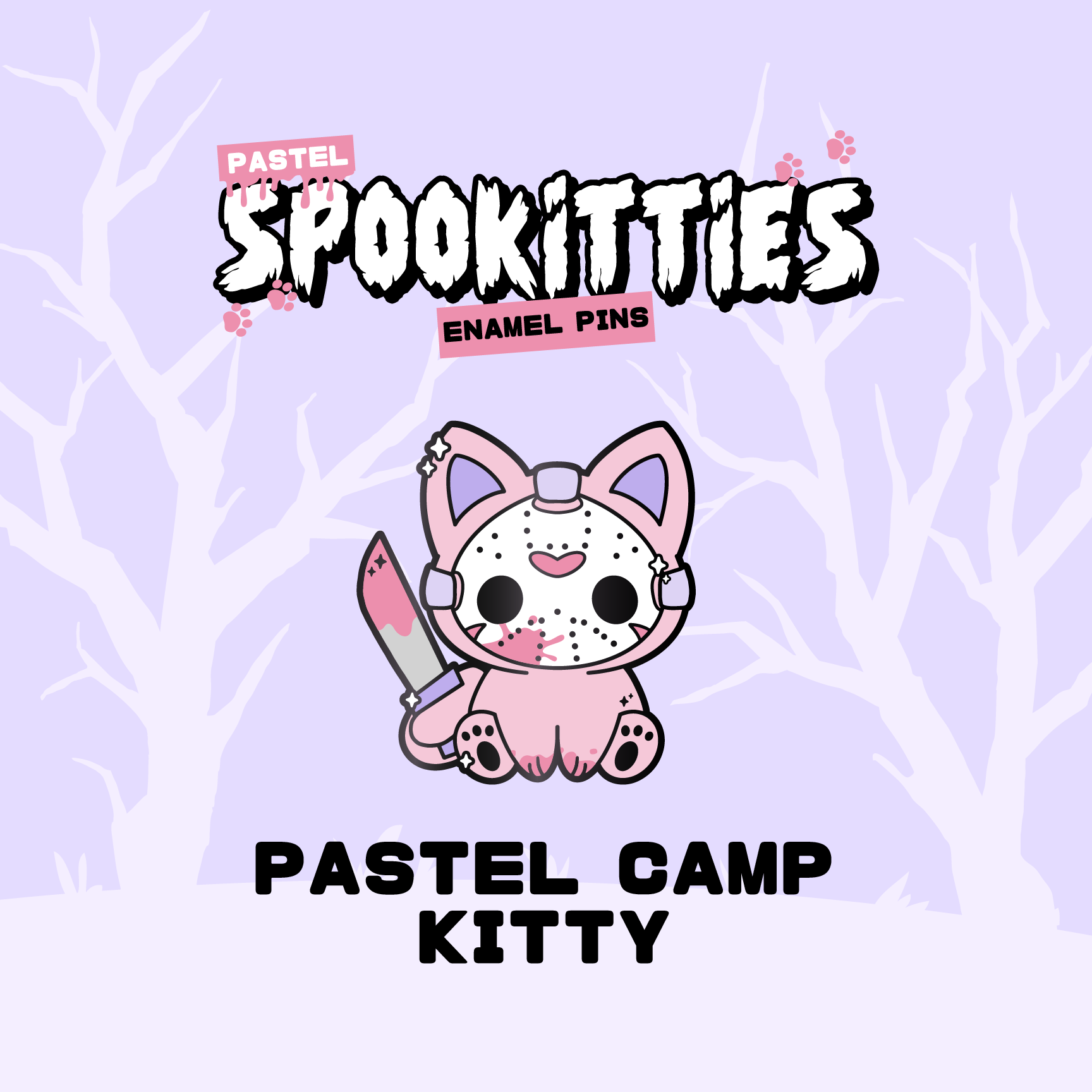 Comp K Kitty Pastel Camp Kitty Enamel Pin – Onicake